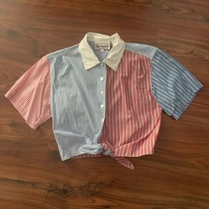 Vintage Bechamel Petites Crop Button Up